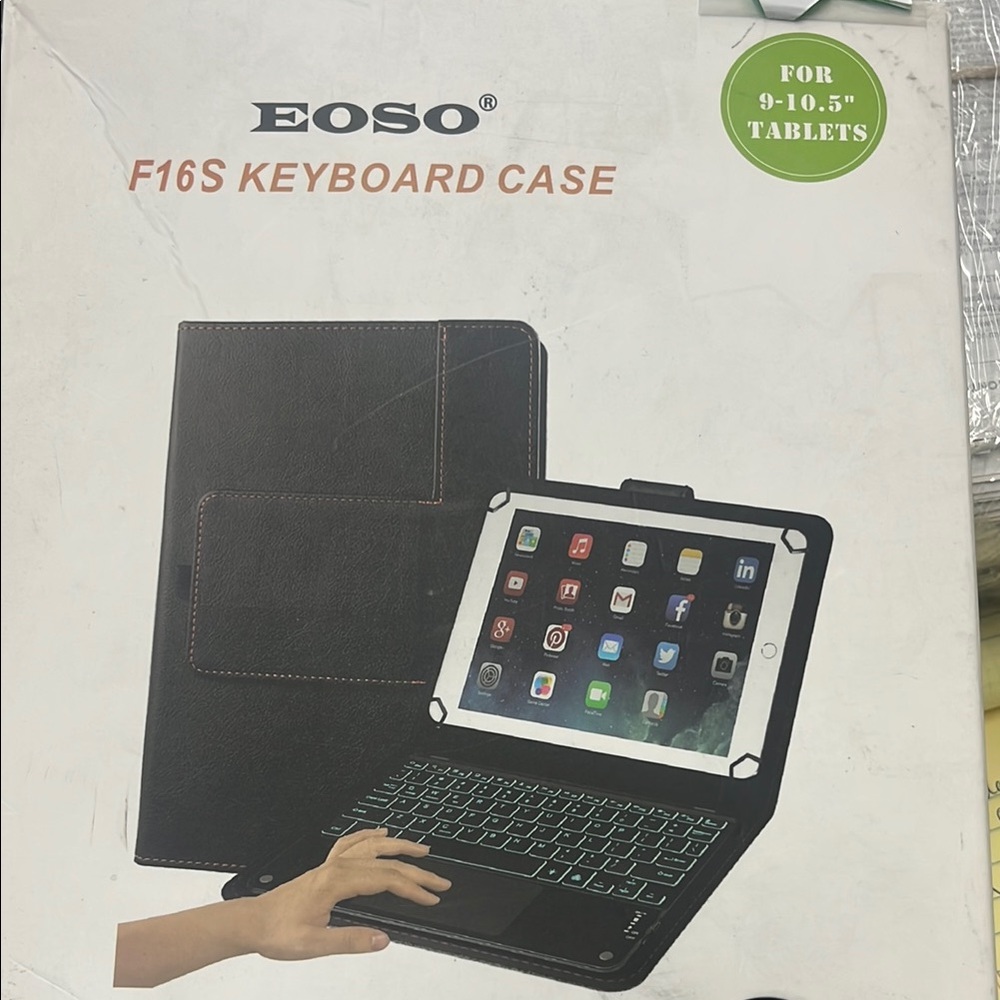 eos Black F16S Keyboard Case for 9-10.5" Tablets